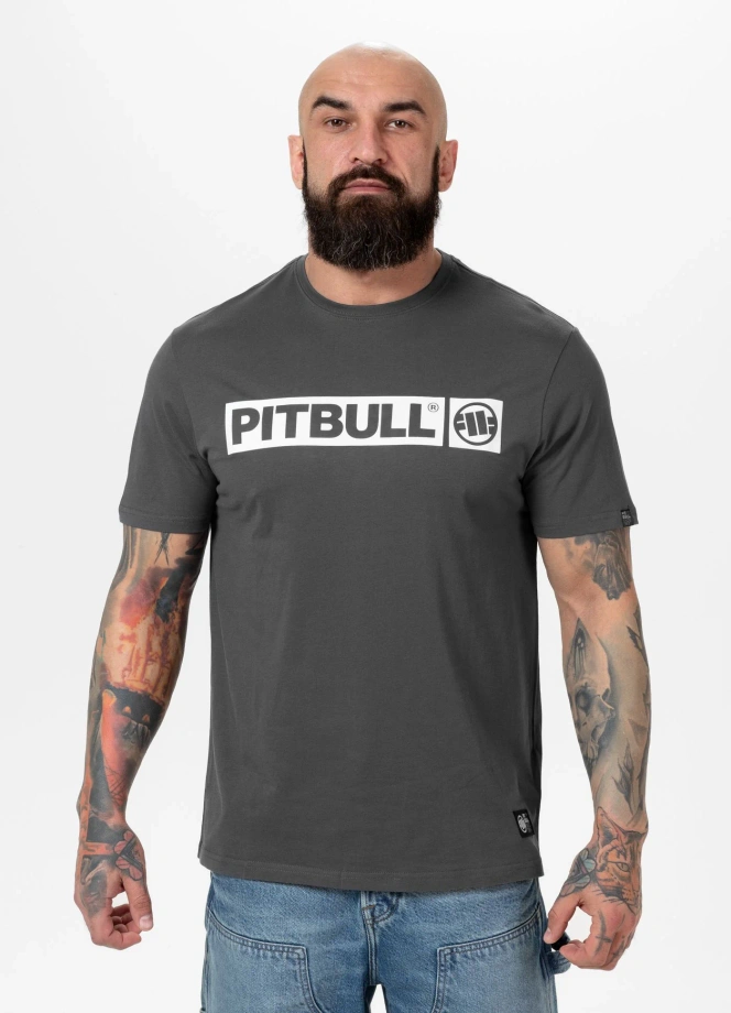Koszulka męska T-Shirt Pitbull Hilltop grafitowa