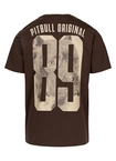 Koszulka męska T-Shirt Pitbull Eighty Nine Dog ciemno brązowa