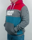 Bluza z kapturem Ciemna Strefa CS red/grey/torquise