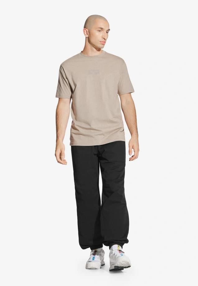 Koszulka męska t-shirt Prosto Box Logo beżowa