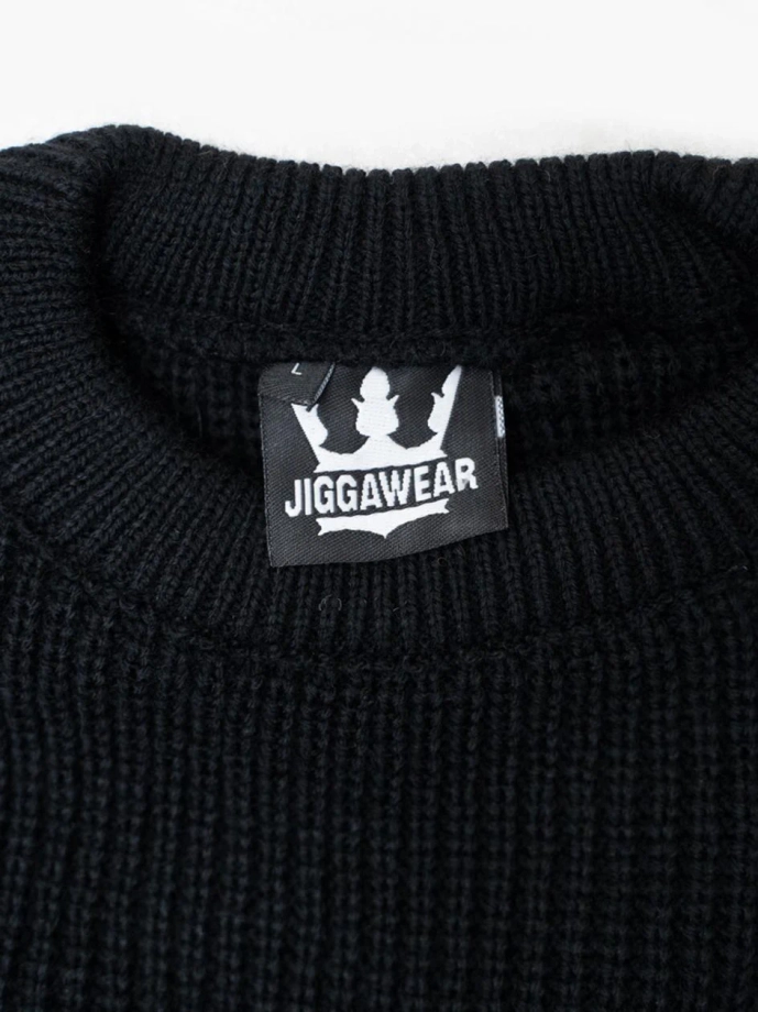 Sweter męski oversize Jigga Wear czarny
