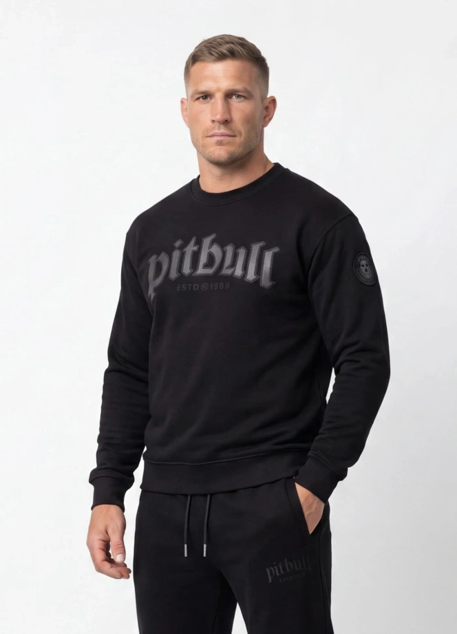 Bluza męska bez kaptura Pit Bull Taylor czarna