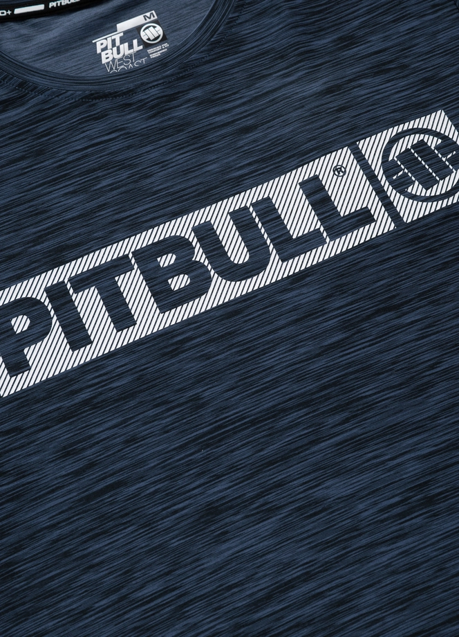 Koszulka męska T-shirt Pit Bull Performance Pro+ Casual Sport Hilltop granatowa