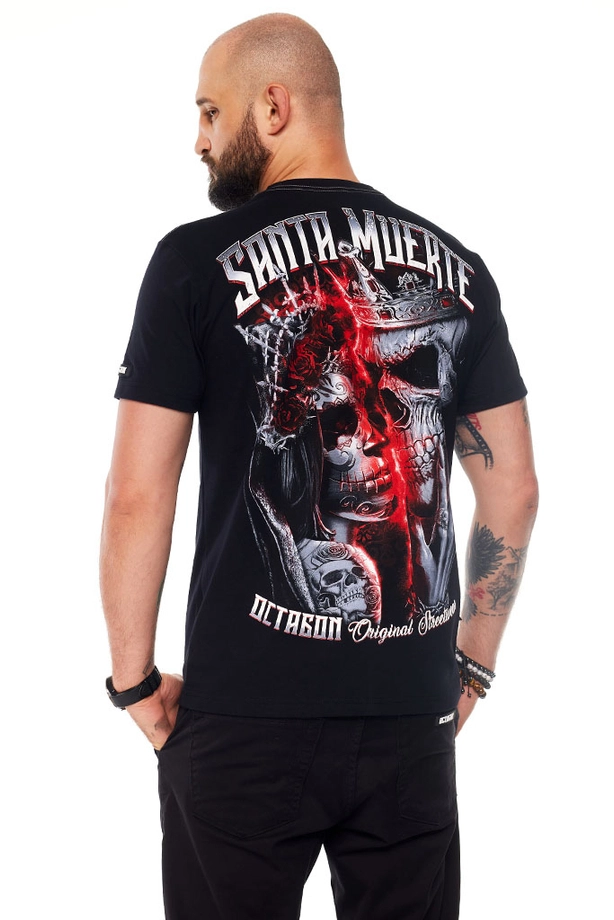 Koszulka męska T-shirt Octagon Santa Muerte czarna