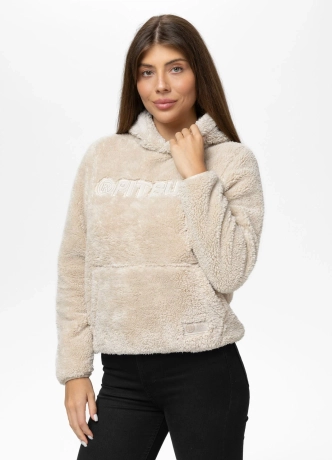 Bluza damska z kapturem Pitbull Aragona beżowa