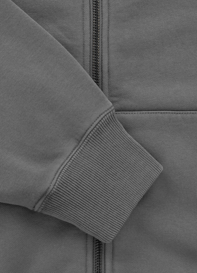 Bluza damska z kapturem Pitbull Manzanita Heart ZIP Washed szara