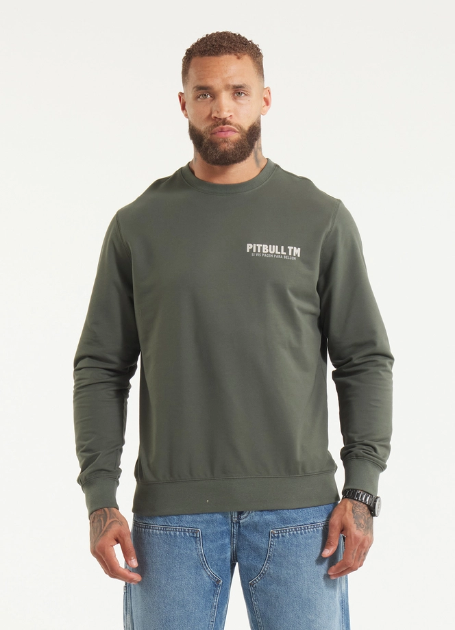 Bluza męska bez kaptura Pitbull Pit Bull Para Bellum zielona