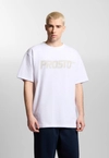 Koszulka męska t-shirt oversize Prosto Big Log biała