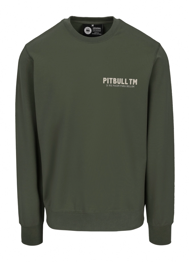 Bluza męska bez kaptura Pitbull Pit Bull Para Bellum zielona