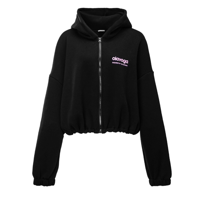 Bluza damska z kapturem Olavoga Tulip czarna