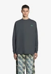 Koszulka longsleeve męski Prosto Coolt grafitowa czarna