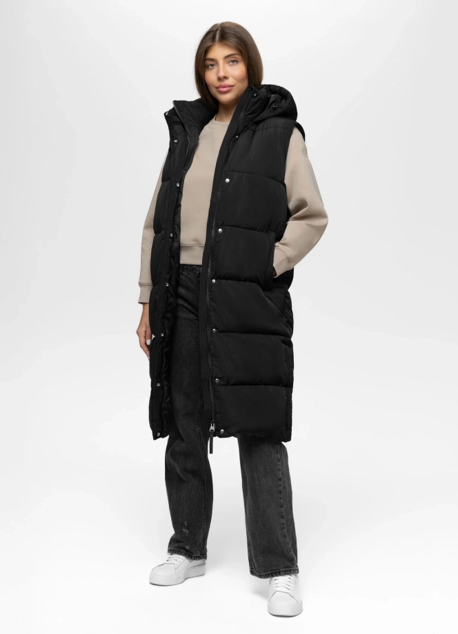 Długi bezrękawnik damski kamizelka Pit Bull Ashley czarna