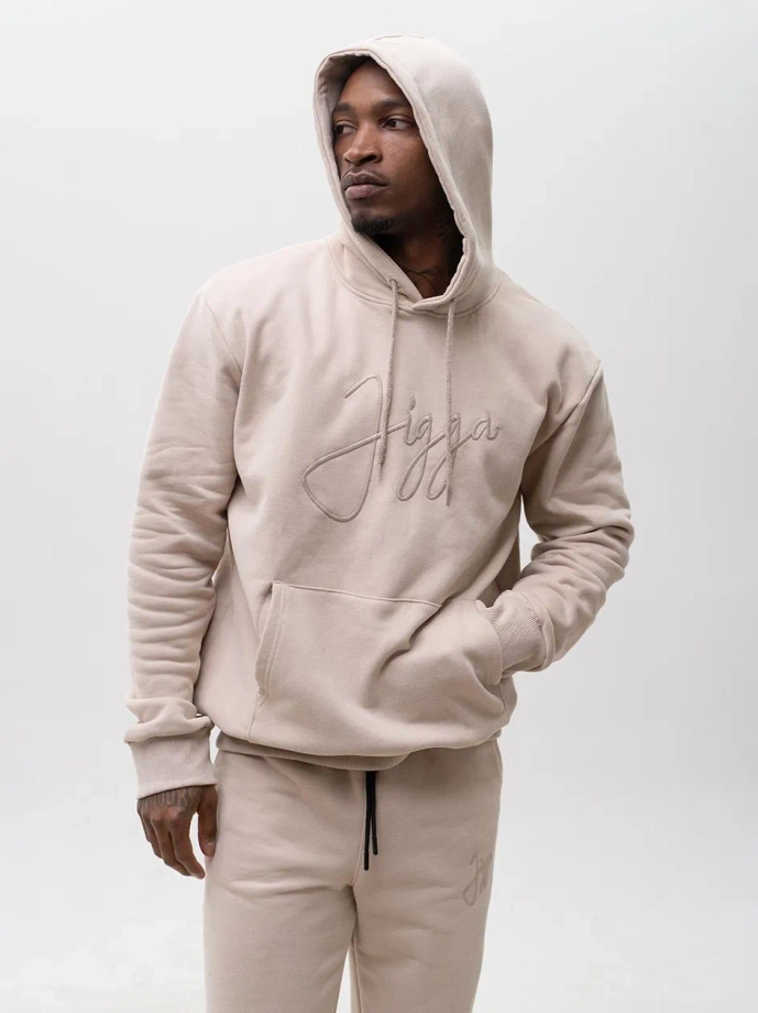 Komplet dresowy męski Jigga Wear Small Written Tag beżowy