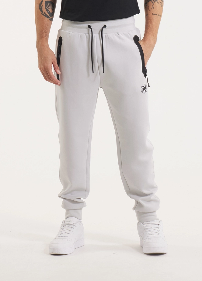 Spodnie męskie dresowe Pitbull Pit Bull Dogwood złamana biel