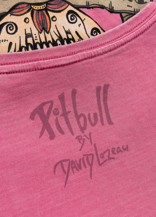 Koszulka t-shirt damska Pit Bull Dia De Los Perros różowa