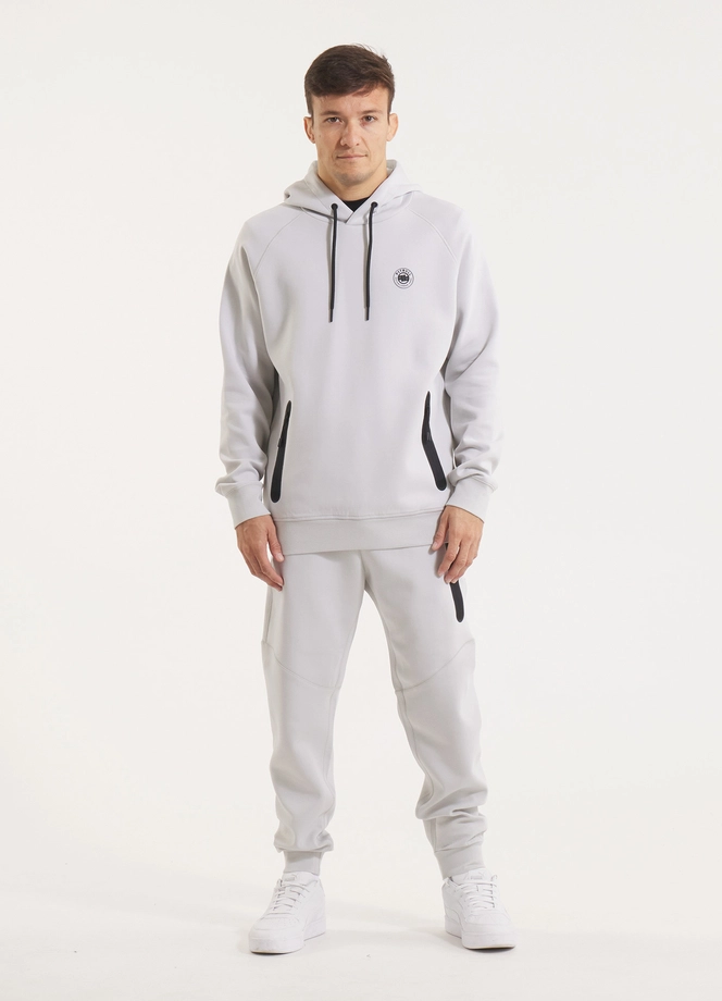 Bluza męska z kapturem Pitbull Pit Bull Dogwood złamana biel