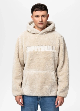 Bluza męska z kapturem Pit Bull Aragon beżowa