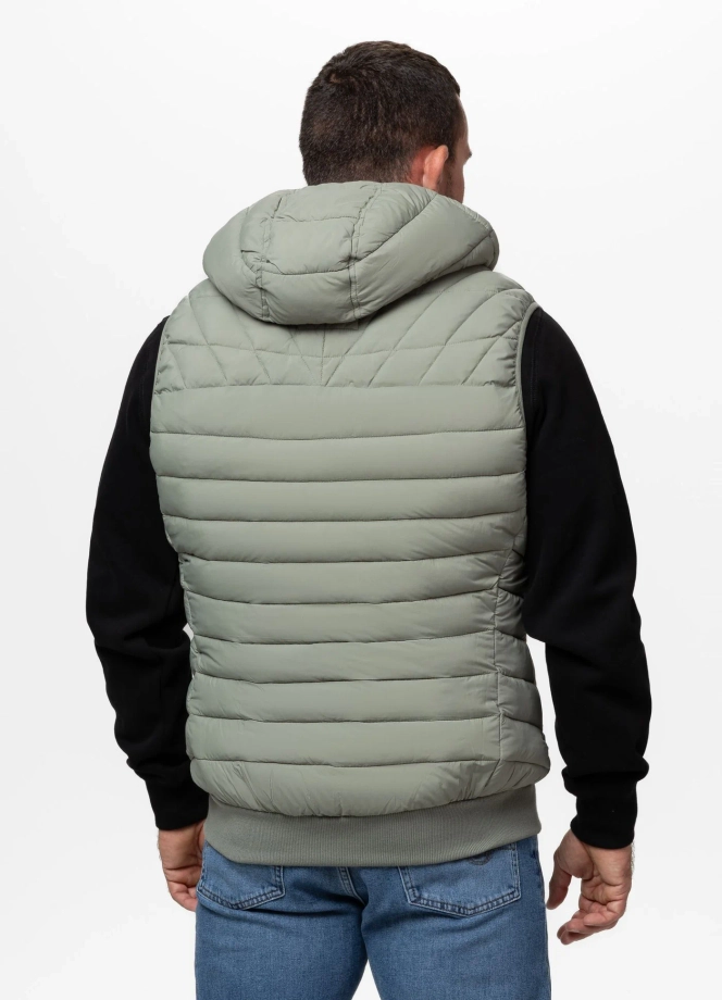 Bezrękawnik męski Kamizelka z kapturem Pit Bull Naylor dusty salvia