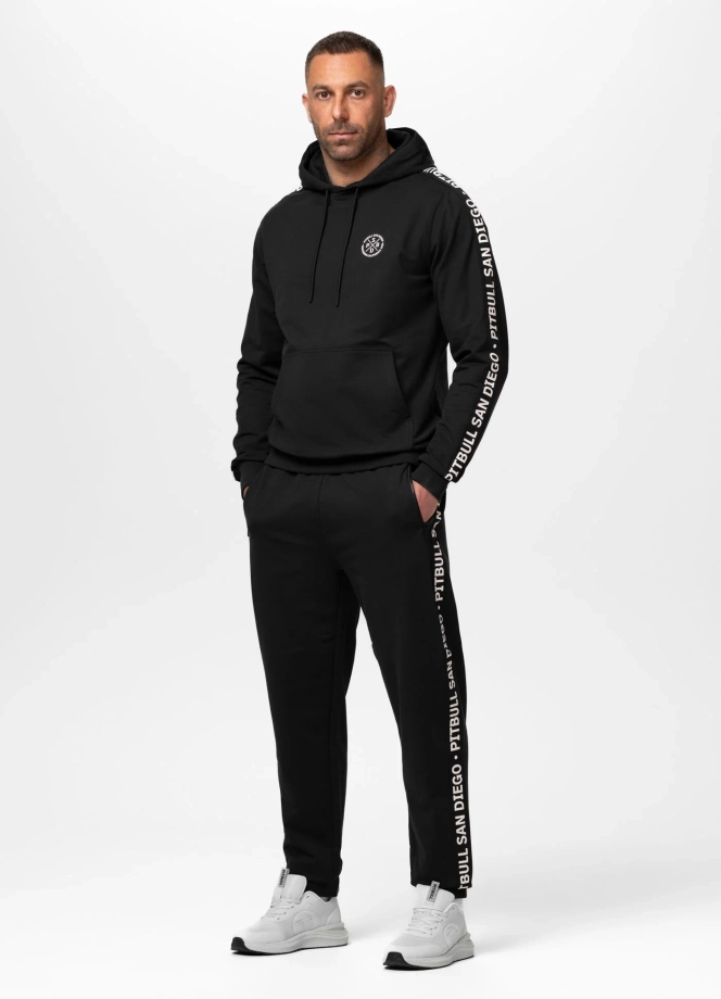 Bluza męska z kapturem Pit Bull Tape Parker czarna