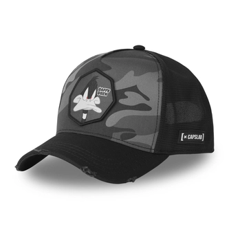Czapka z daszkiem Capslab Looney Tunes Daffy camo czarna