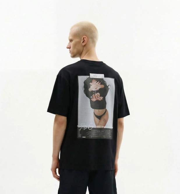 Koszulka męska t-shirt oversize Prosto Callendar czarna