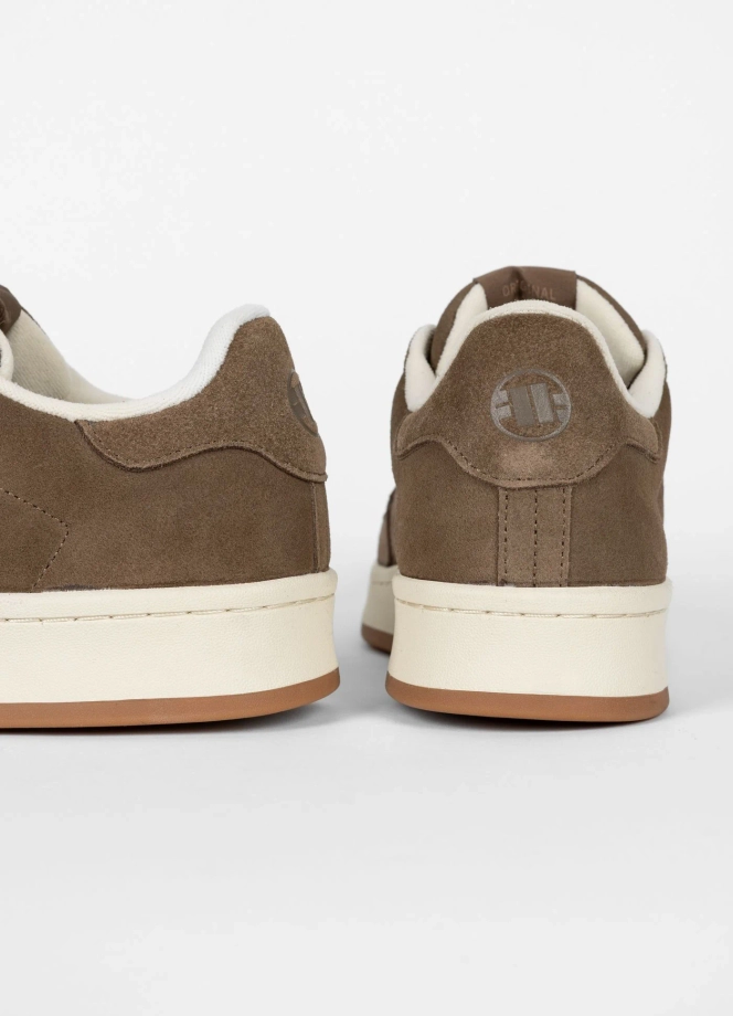 Buty sportowe sneakersy męskie Pit Bull Walker brązowe