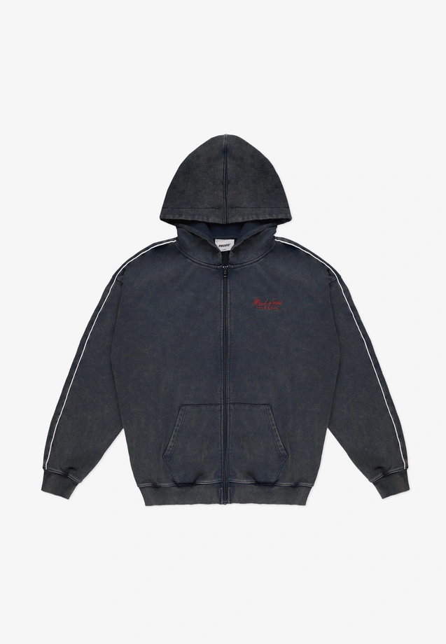 Bluza męska rozpinana z kapturem Prosto Team Washed granatowa
