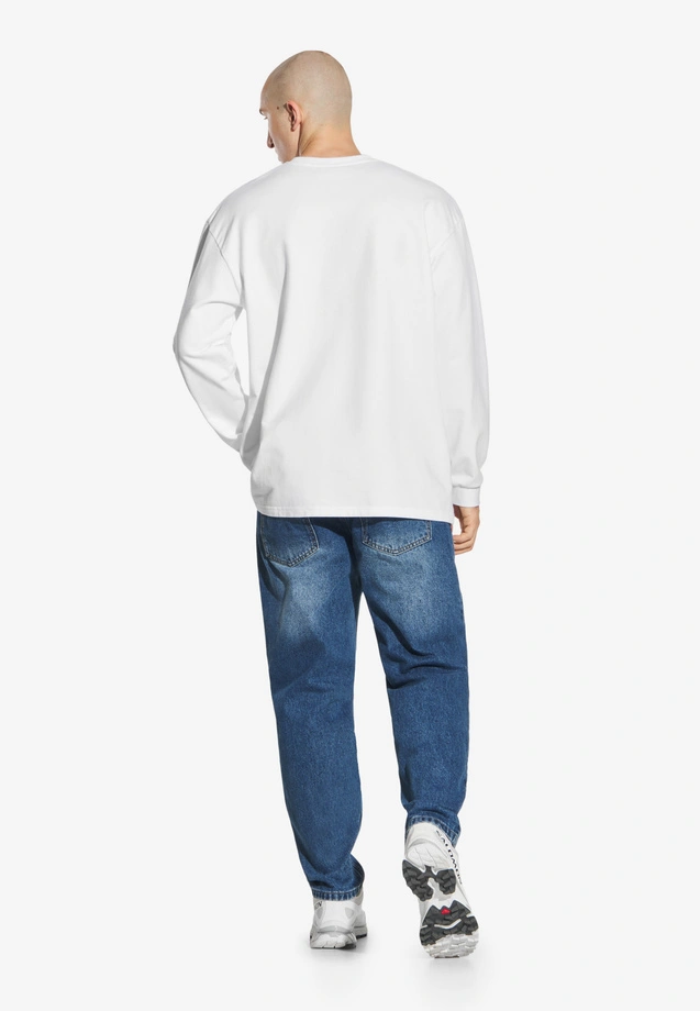Koszulka longsleeve męski Prosto Crest biała