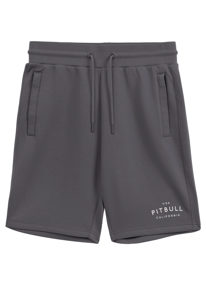Spodenki szorty dresowe męskie Pitbull Sampson grafitowe szare