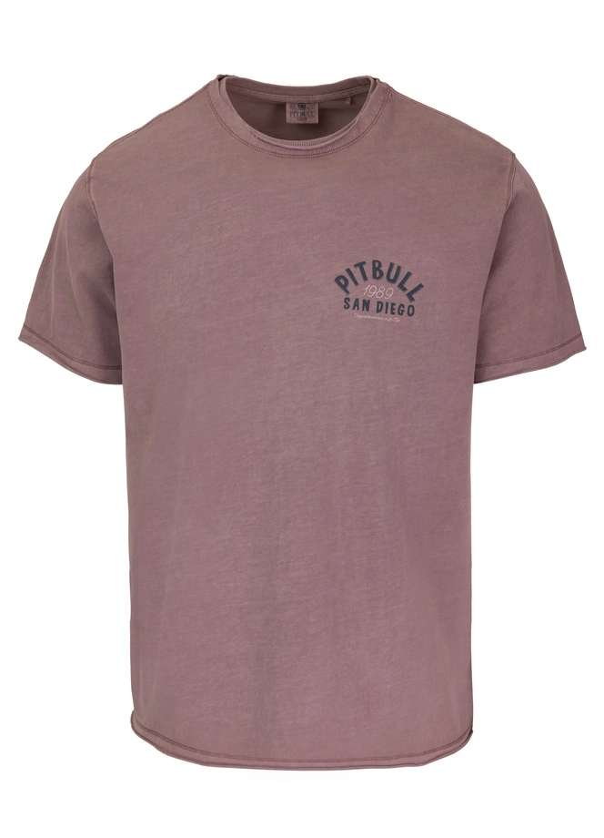 Koszulka męska T-Shirt Pit Bull Pitbull Denim Washed Raw Pacific sprany burgund