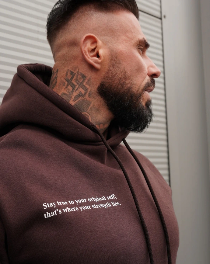 Bluza męska z kapturem Olavoga EAGLE brązowa