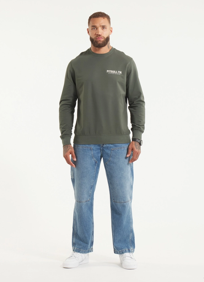Bluza męska bez kaptura Pitbull Pit Bull Para Bellum zielona