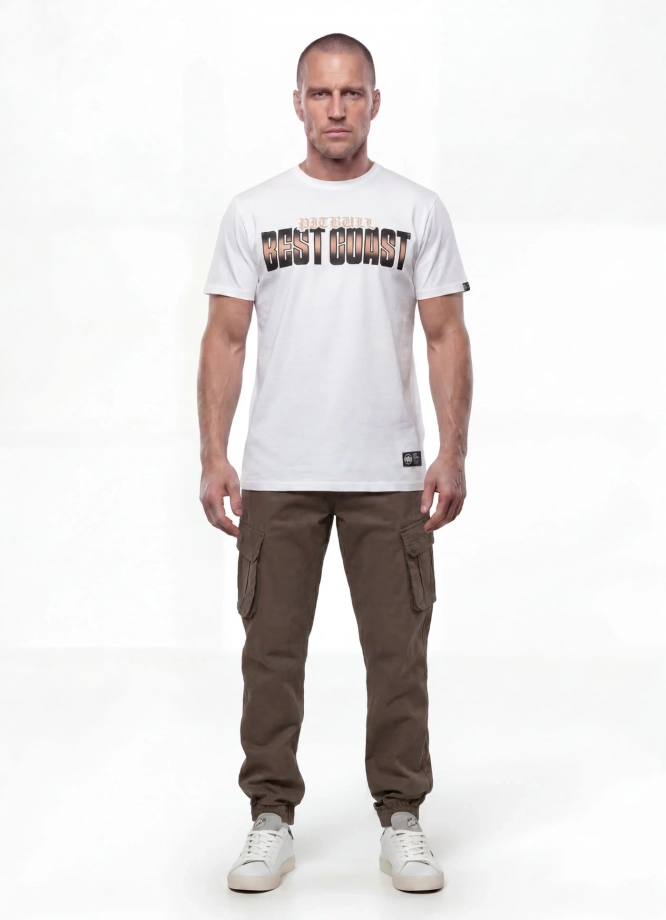 Koszulka męska T-Shirt Pit Bull Best Coast biała