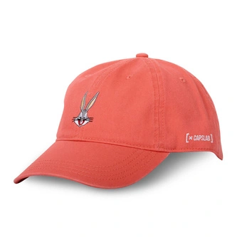 Czapka z daszkiem Capslab Looney Tunes Bugs Bunny koralowa