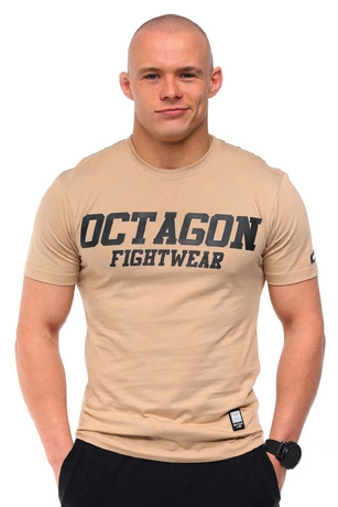 Koszulka męska T-shirt Octagon FW Straight beżowa