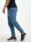Spodnie męskie Jeans Jogger Jigga Wear Crown jasne niebieskie
