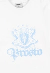 Koszulka longsleeve męski Prosto Crest biała