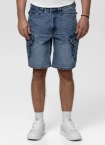 Spodenki szorty jeans bojówki męskie Pitbull Classic Wash Strandway niebieskie