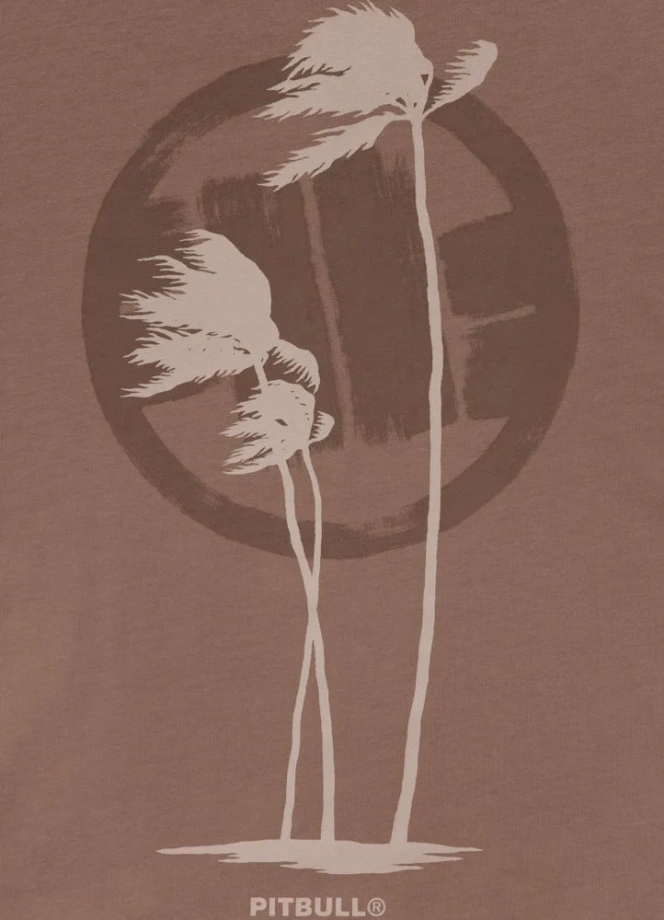Koszulka t-shirt damska Pit Bull Pitbull Palm oversize brązowa