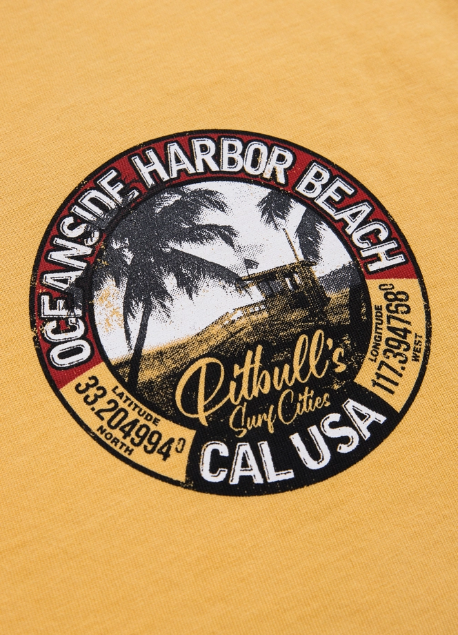 Koszulka męska T-Shirt Pit Bull Pitbull Oceanside 25 żółta