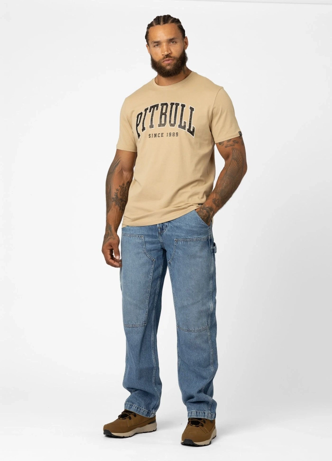 Koszulka męska T-Shirt Pitbull West Coast Norton beżowa