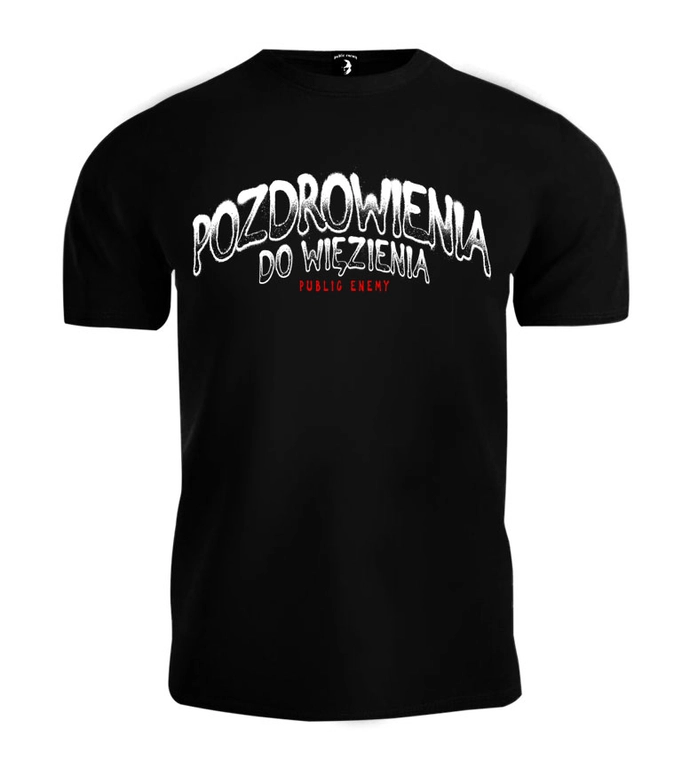 Koszulka męska T-shirt Public Enemy PDW Świat zza krat nie taki kolorowy czarna