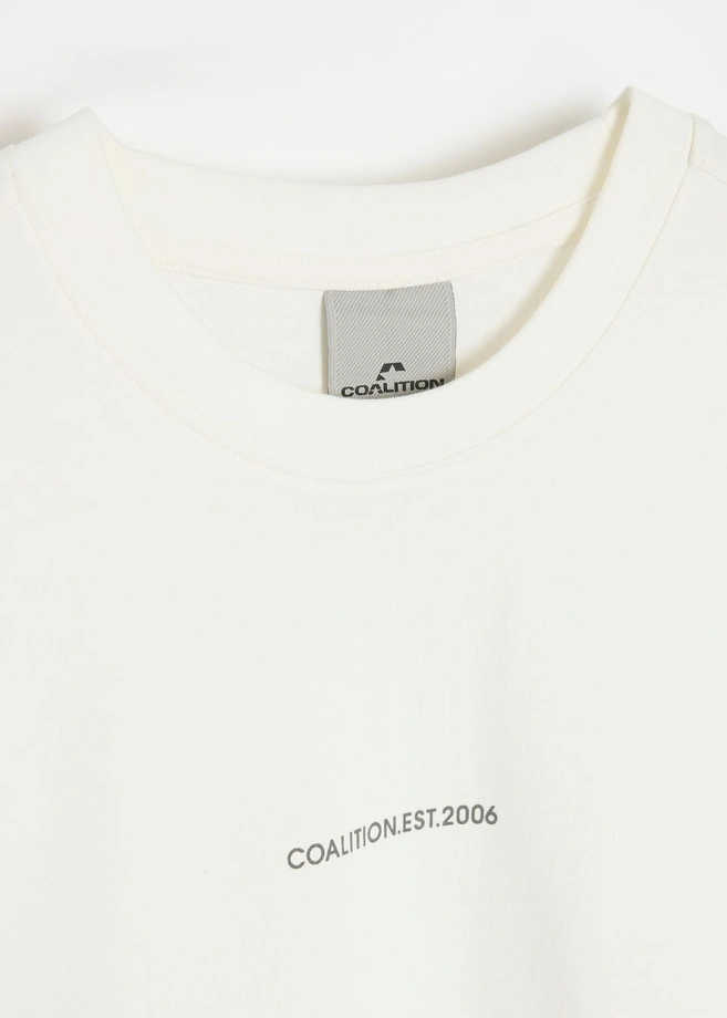 Koszulka męska t-shirt Coalition CLTN Dew kremowa