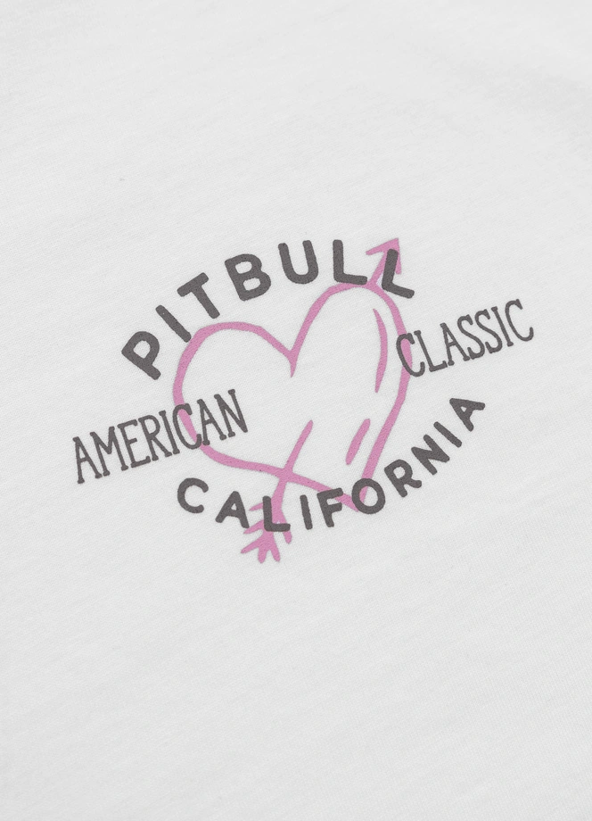 Koszulka damska T-shirt oversize Pit Bull Heart biała