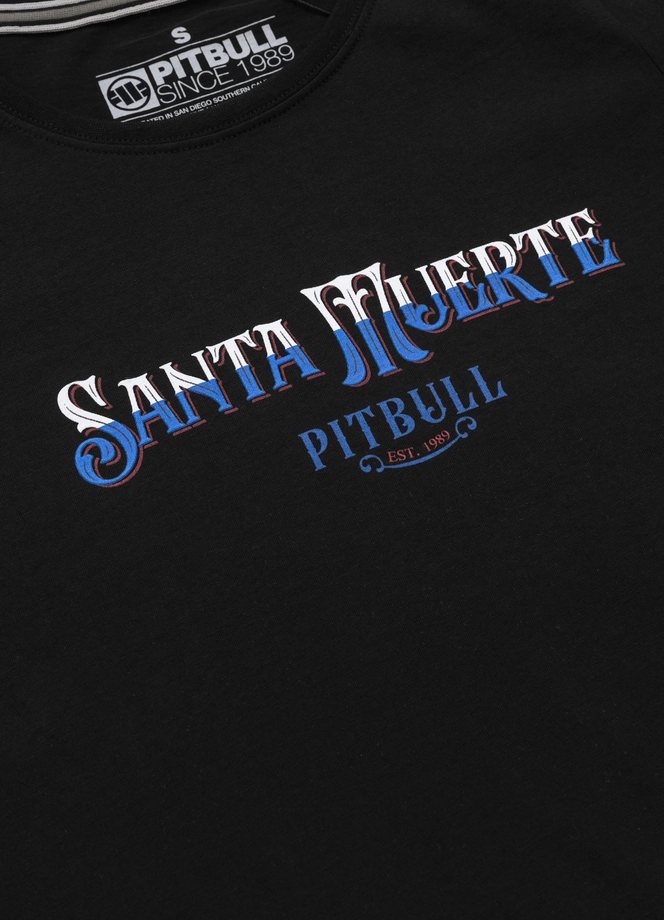 Koszulka damska T-shirt Pit Bull Santa Muerte Blue czarna