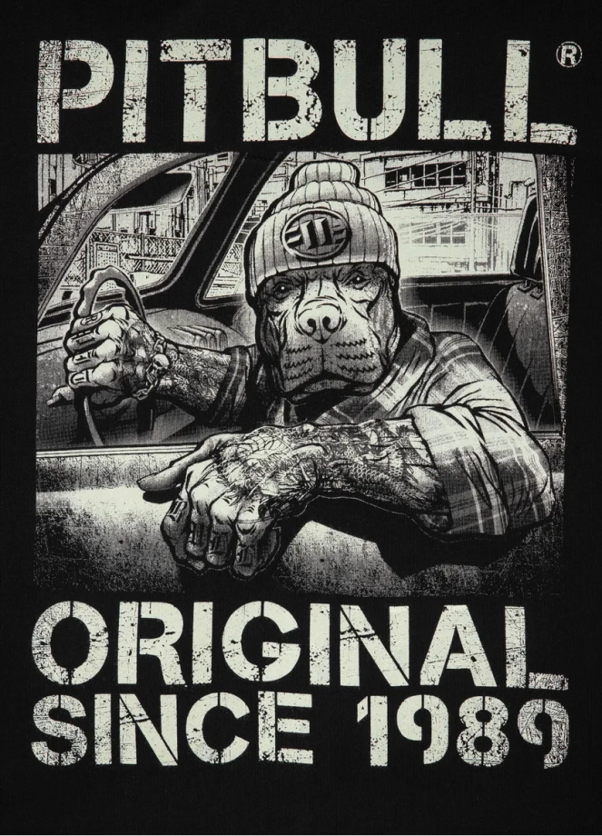 Bluza męska rozpinana z kapturem Pitbull Pit Bull Drive czarna