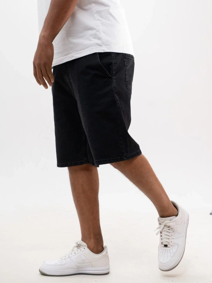 Spodenki szorty męskie jeans Baggy Jigga Wear Crown czarne