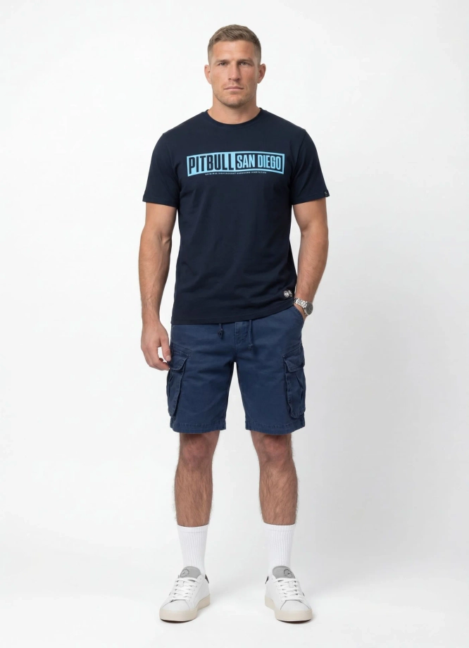 Koszulka męska T-Shirt Pitbull Eighty Nine Dog granatowa