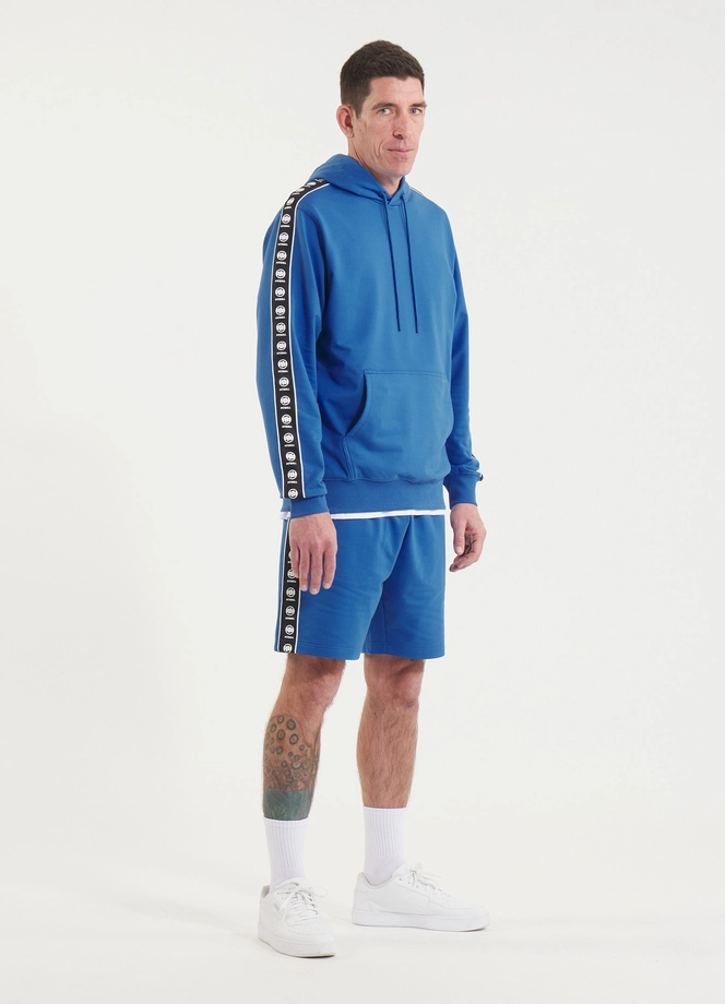 Bluza męska z kapturem Pitbull Pit Bull Tape Nugget niebieska