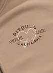 Bluza damska z kapturem Pitbull Manzanita Heart ZIP Washed beżowa
